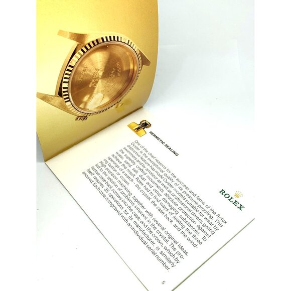 Authentic Rolex Datejust 90's Vintage 1996 Green Booklet Manual 593.56 - Picture 5 of 10
